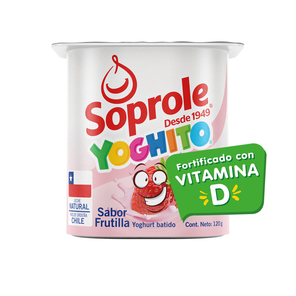 Yoghurt batido yoghito sabor frutilla pote