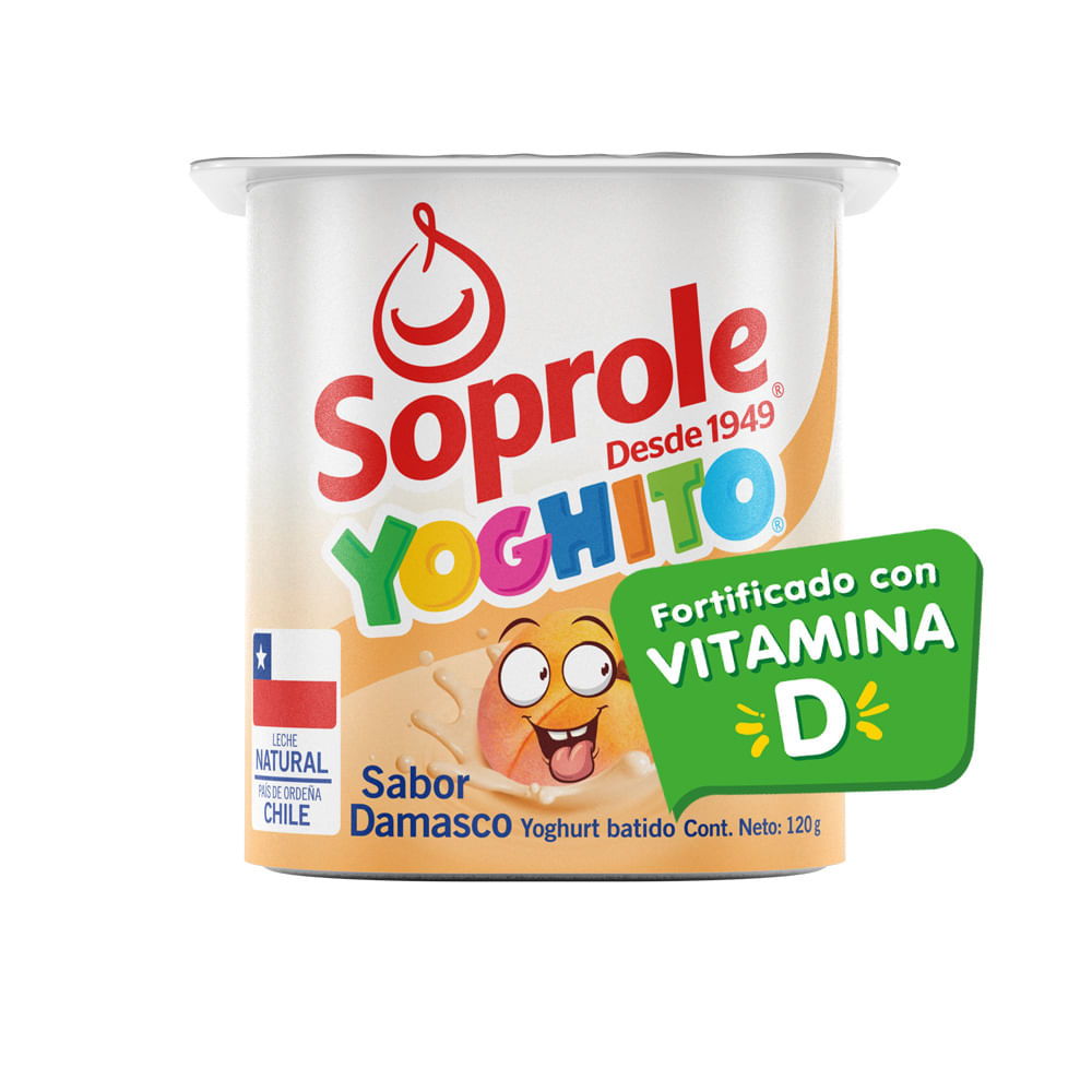 Yoghurt batido yoghito sabor damasco pote