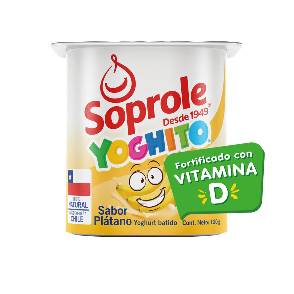 Yoghurt batido yoghito sabor plátano pote