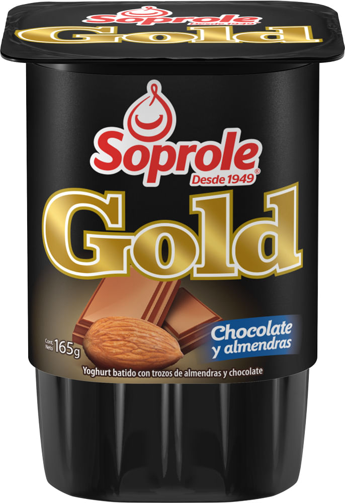 Yoghurt gold trozos chocolate y almendras pote