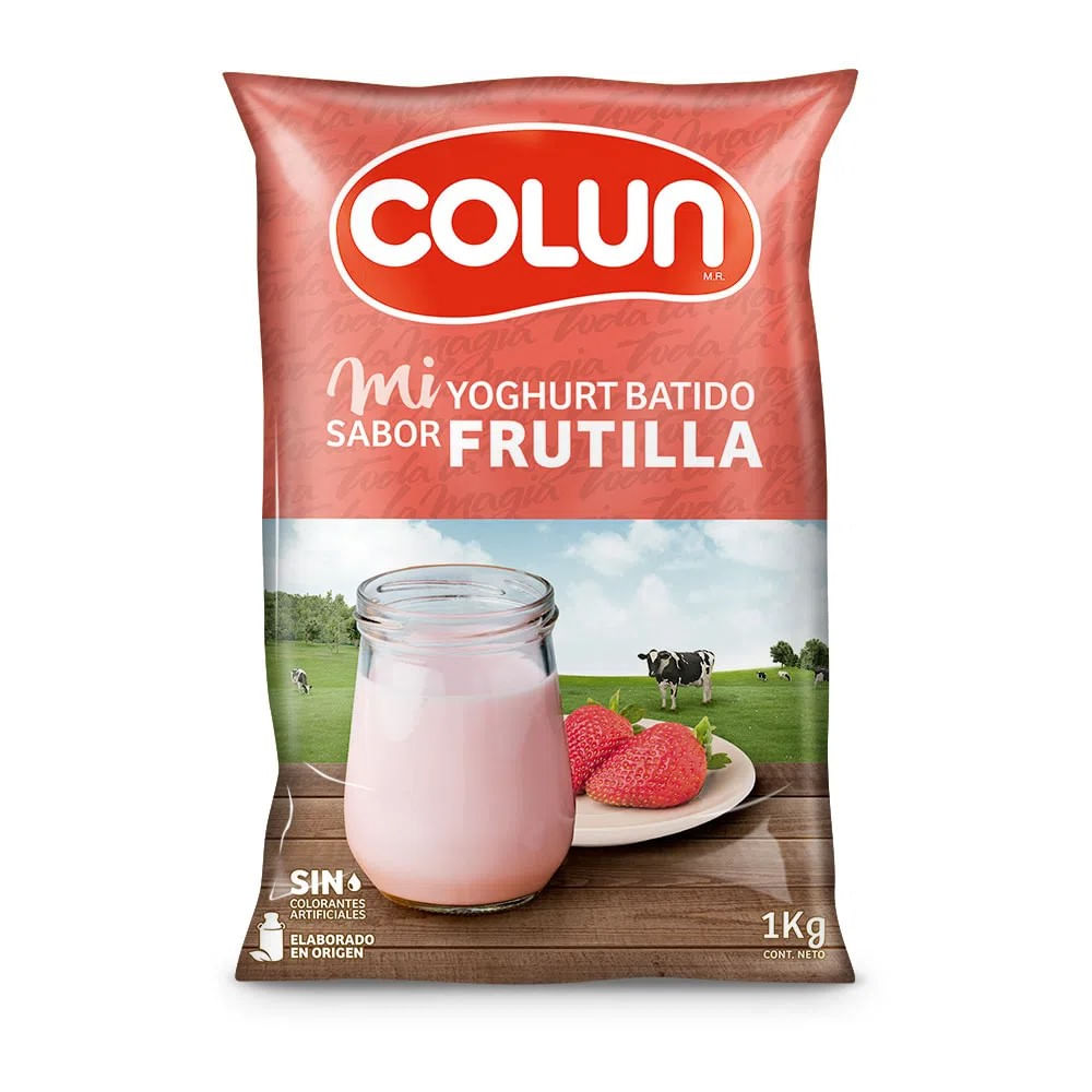Yoghurt frutilla bolsa