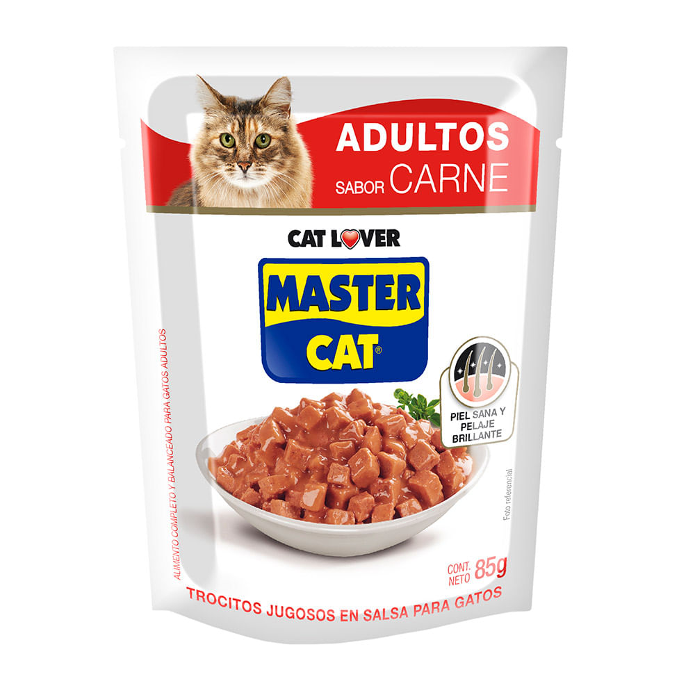 Alimento húmedo gato trocitos jugosos carne