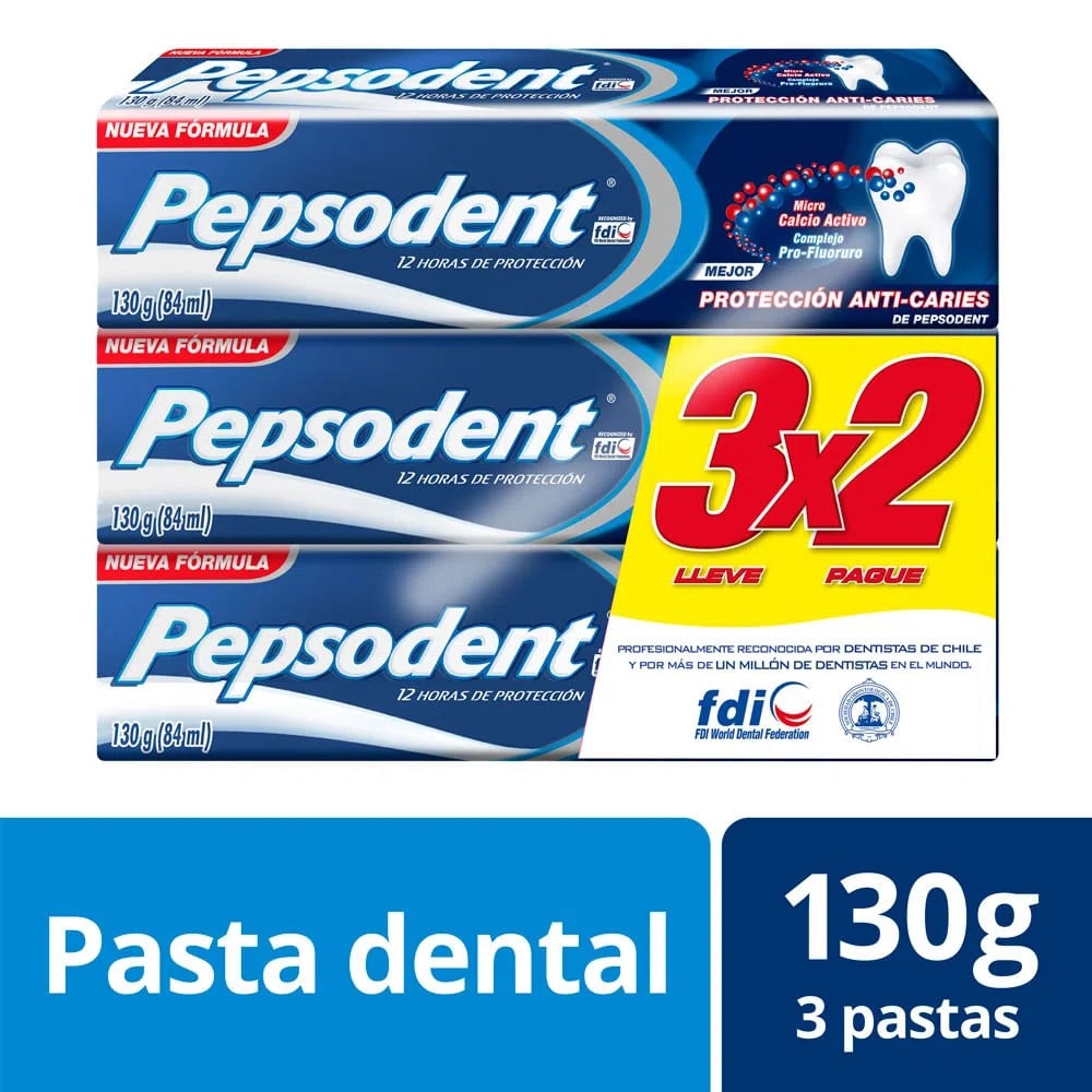 Pack pasta dental protección anticaries 3 un de 130 g