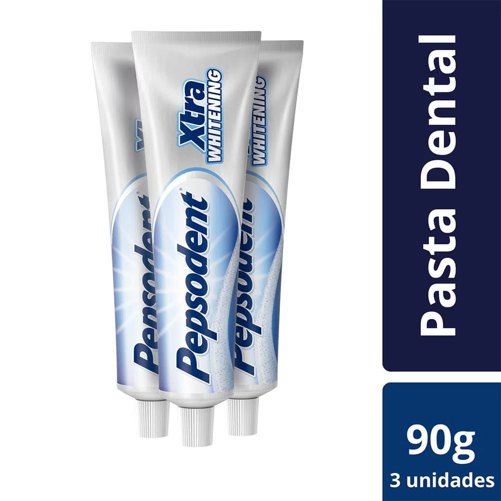 Pack pasta dental extra whitening 3 un de 90 g