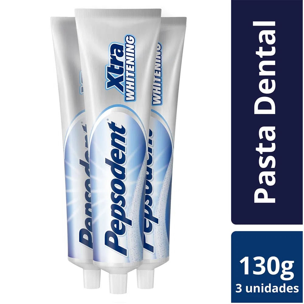 Pack pasta dental extra whitening 3 un de 130 g