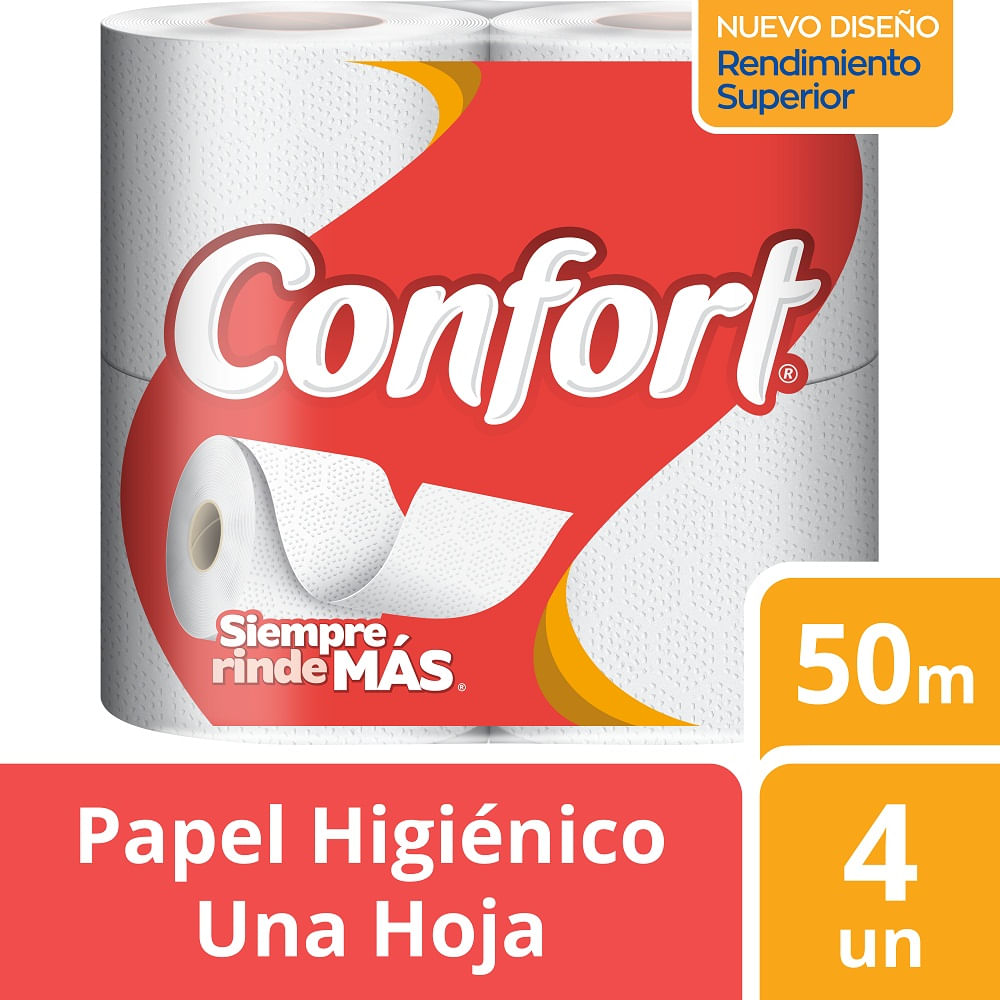 Papel higiénico una hoja 4 un 50 m