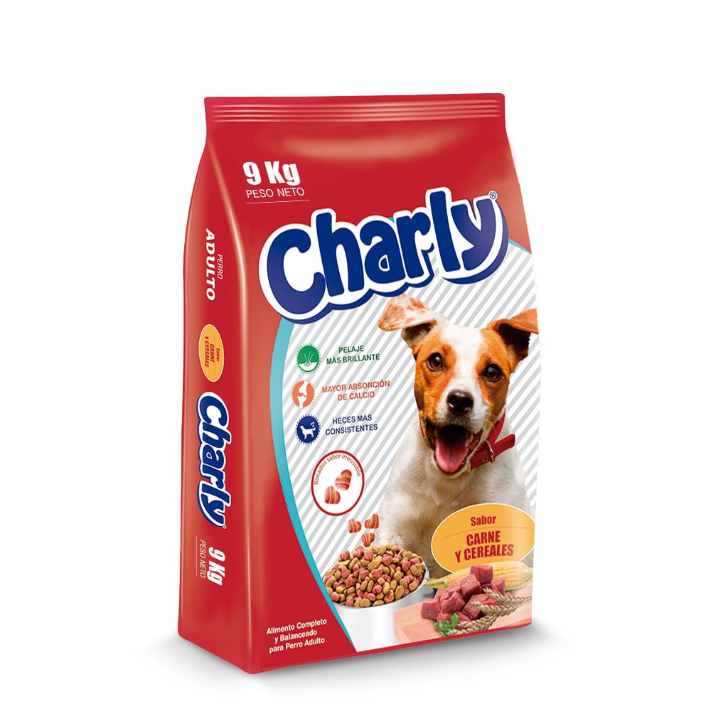 Alimento perro sabor carne y cereal
