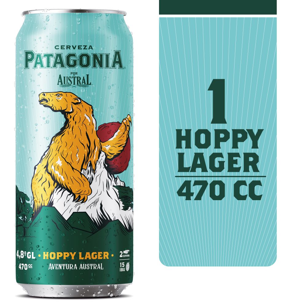 Cerveza austral hoppy lager lata