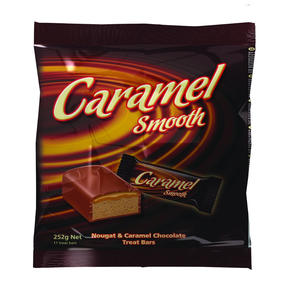 Chocolate snack nougat y caramelo