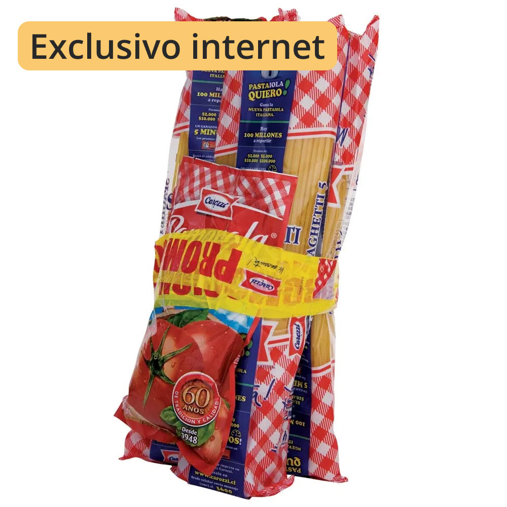 Pack 5 pasta spaguetti n°5 400 g + 1 salsa pomarola