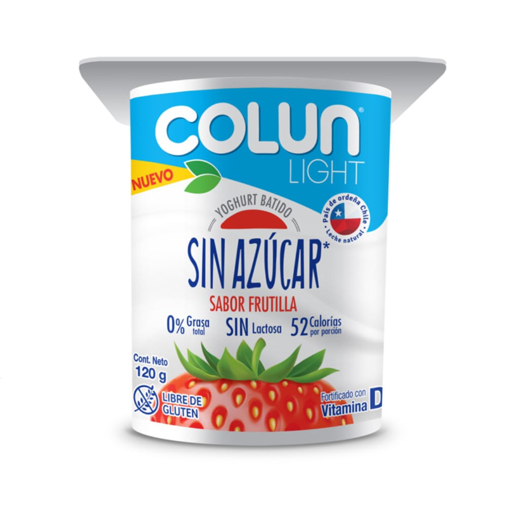 Yoghurt light sin azúcar frutilla